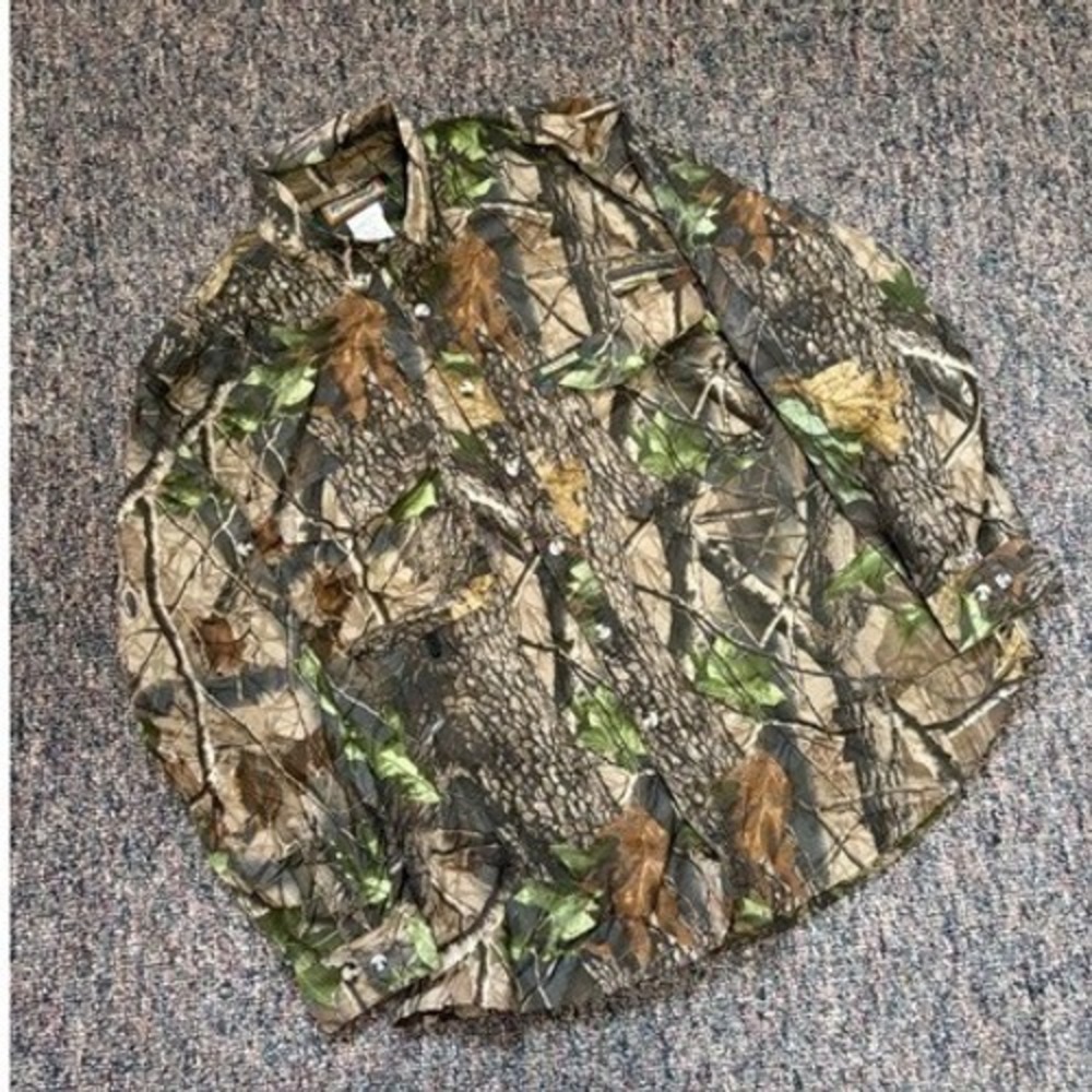 Remington Outdoor Clothing Men's Camo Long Sleeve Button Up Shirt XL Mesh Vented